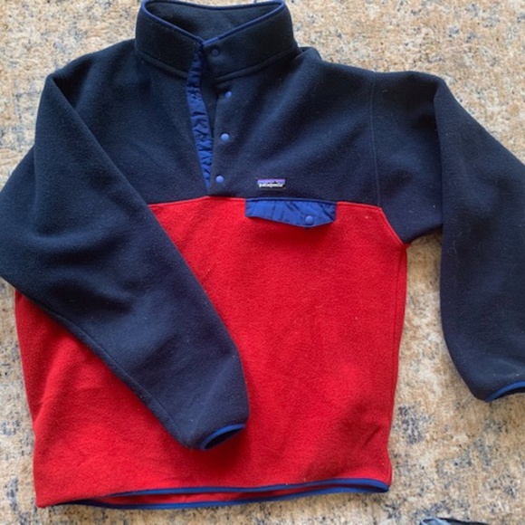 Patagonia Synchilla Fleece Red And Blue 